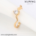 13810 xuping latest gold favorite finger ring designs concise vogue 18k gold color rings with stone for girls